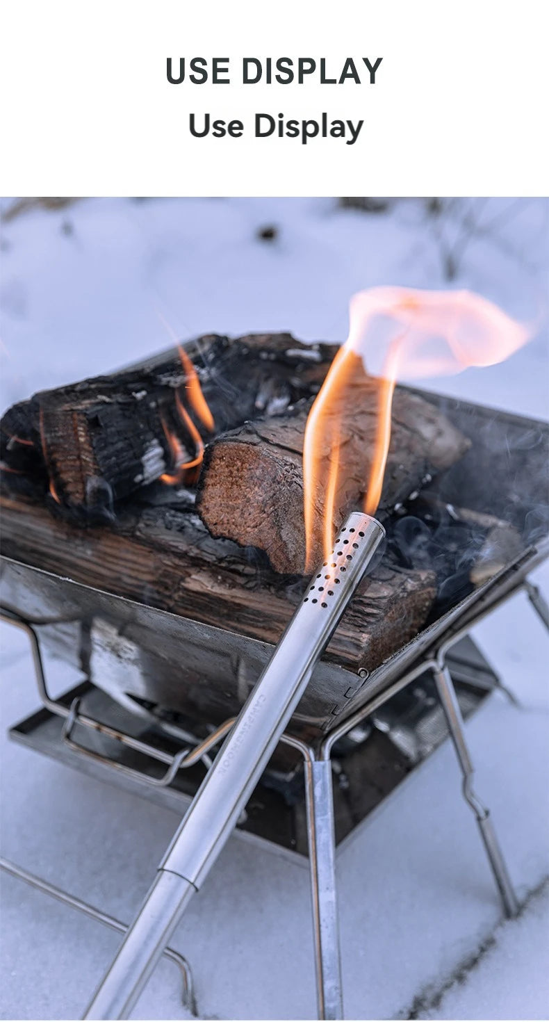 Outdoor Flame Gun Heating Gas Torch BBQ Grill Fire Starter Gas Igniter Isobutane Fire Gun Burner Camping Retractable Fire Torch