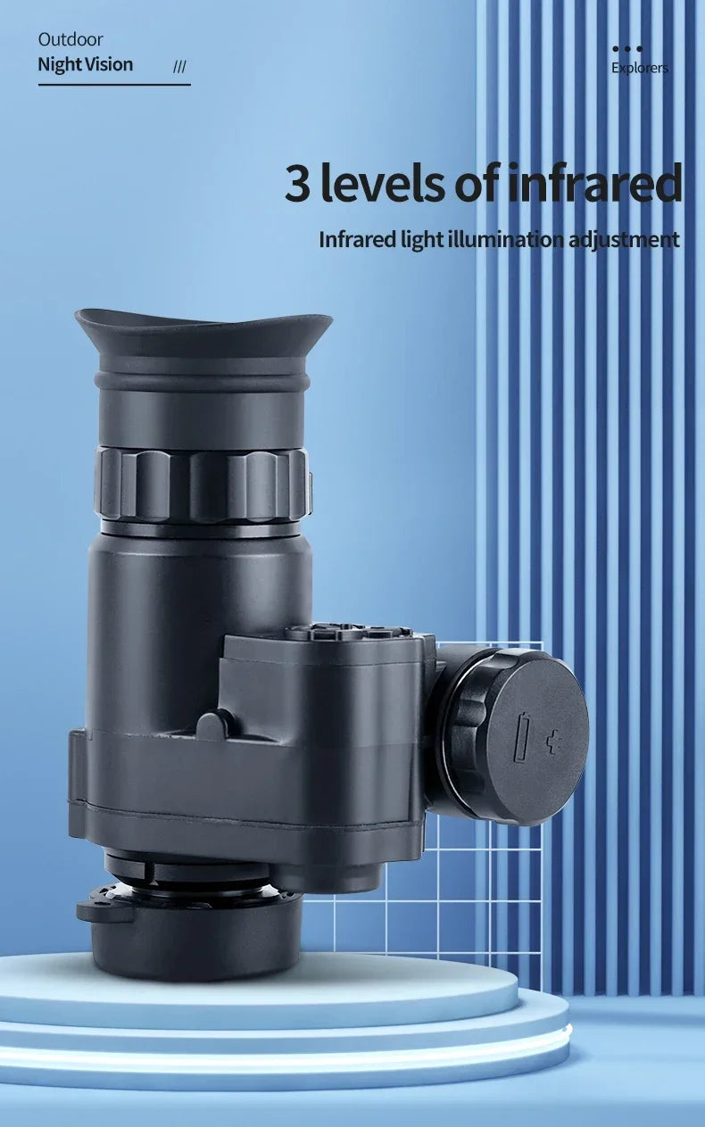 NVG10 FHD Digital Infrared Head Mounted Outdoor Helmet Type Single Tube Monocular Night Vision Goggles Campling Hunting