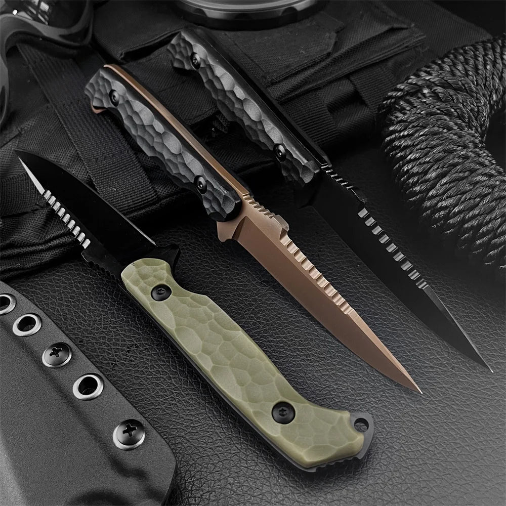 Hidden Canyon Hunter High Hardness 7Cr13Mov Fixed Blade Nylon Fiber Handle with Sheath Outdoor Jungle Self-Defense Tactical Tool