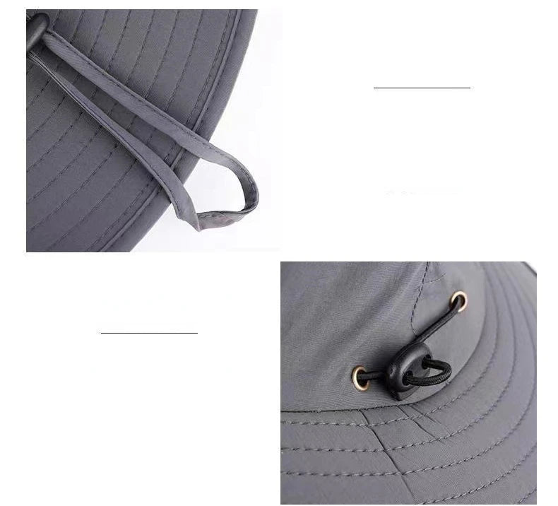 Sunscreen fishing Hat mosquito repellent Breathable hiking sun hat Face covering detachable UV resistant shawl hat Quick Drying