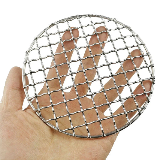 Stainless Steel Camping Grill Grate Mesh Pads Grilling Net Fire Cooking Outdoor Activities Traveling Picnic BBQ Camping Pot Tool