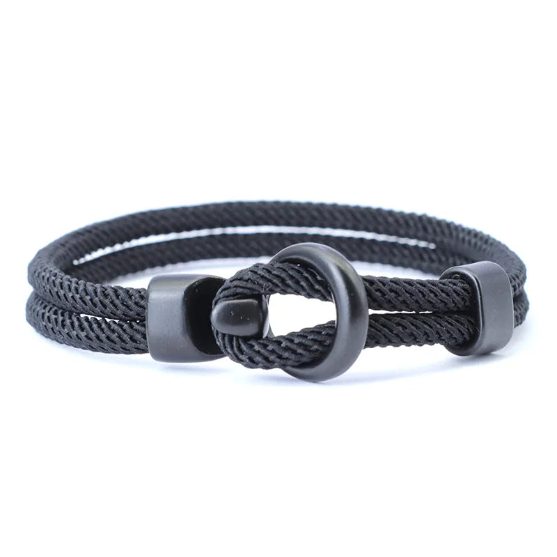 Novel Grade A Rope Bracelet Men Double Layer Outdoor Camping Braclet Homme Accessories Survival Paracord Braslet Gift For Him