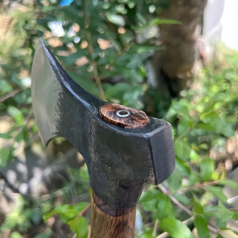 High-carbon Steel Hatchet Portable Small Axe Outdoors Camping Multifunctional Wooden Handle Self-defense Small Axe Outdoor Tools