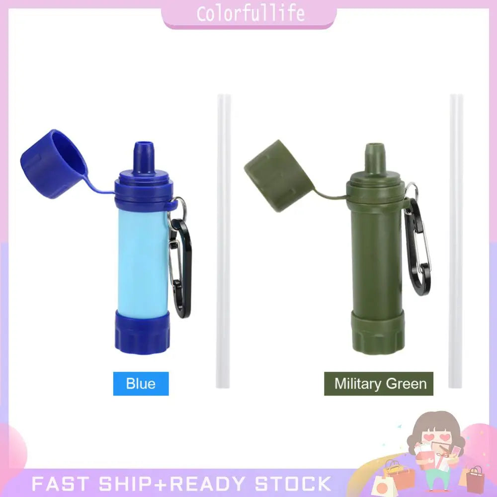 Personal Wild Life Emergency Water Filtering Tools Survival Water Purifier Straw for Outdoor Camping Hiking Hunting
