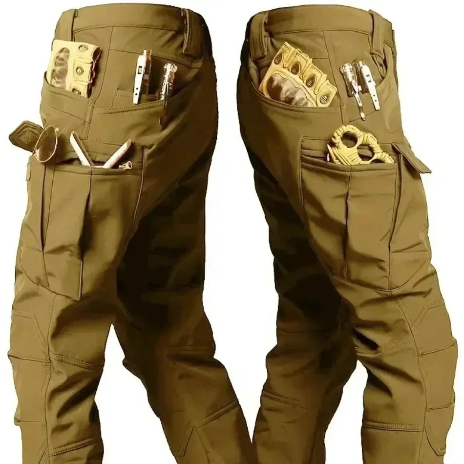 Men's Winter Autumn Fleece Jackets Tactical Waterproof Suits Outdoor Fishing Hiking Camping Tracksuits Coats Thermal Pants