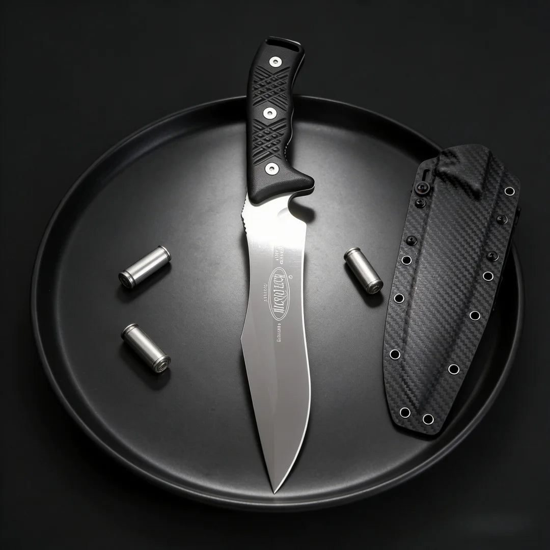 MICROTECH - Arbiter Camping Jungle Troubleshooting Knife, Outdoor adventure emergency tool, Sharp Fruit knife