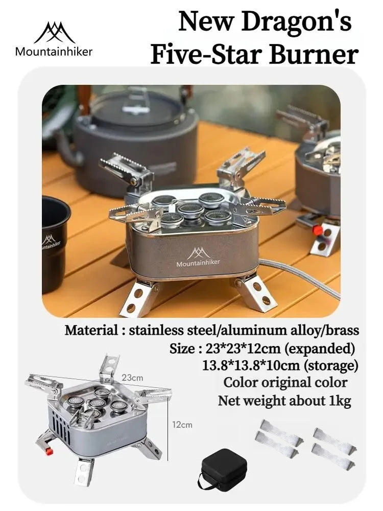 Mountainhiker Burner 15800W 19800W Gas Stove Cookware Portable Furnace Picnic Barbecue Supplies Outdoor Camping Hiking Tourist