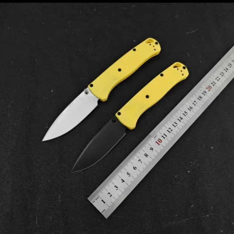 BM  Bugout EDC Folding Pocket Knife Black/ White Blade Survival Tactical Knife Outdoor Facas Jackknife Hand Tools Rescue