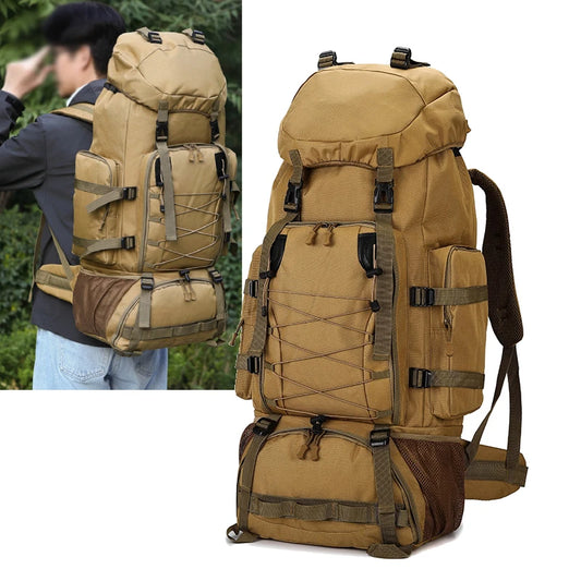 Tactical Climbing Backpack Large Capacity Travel Bag Outdoor Shoulder Camping Hiking Rucksack Men Women Mountaineering Backpack