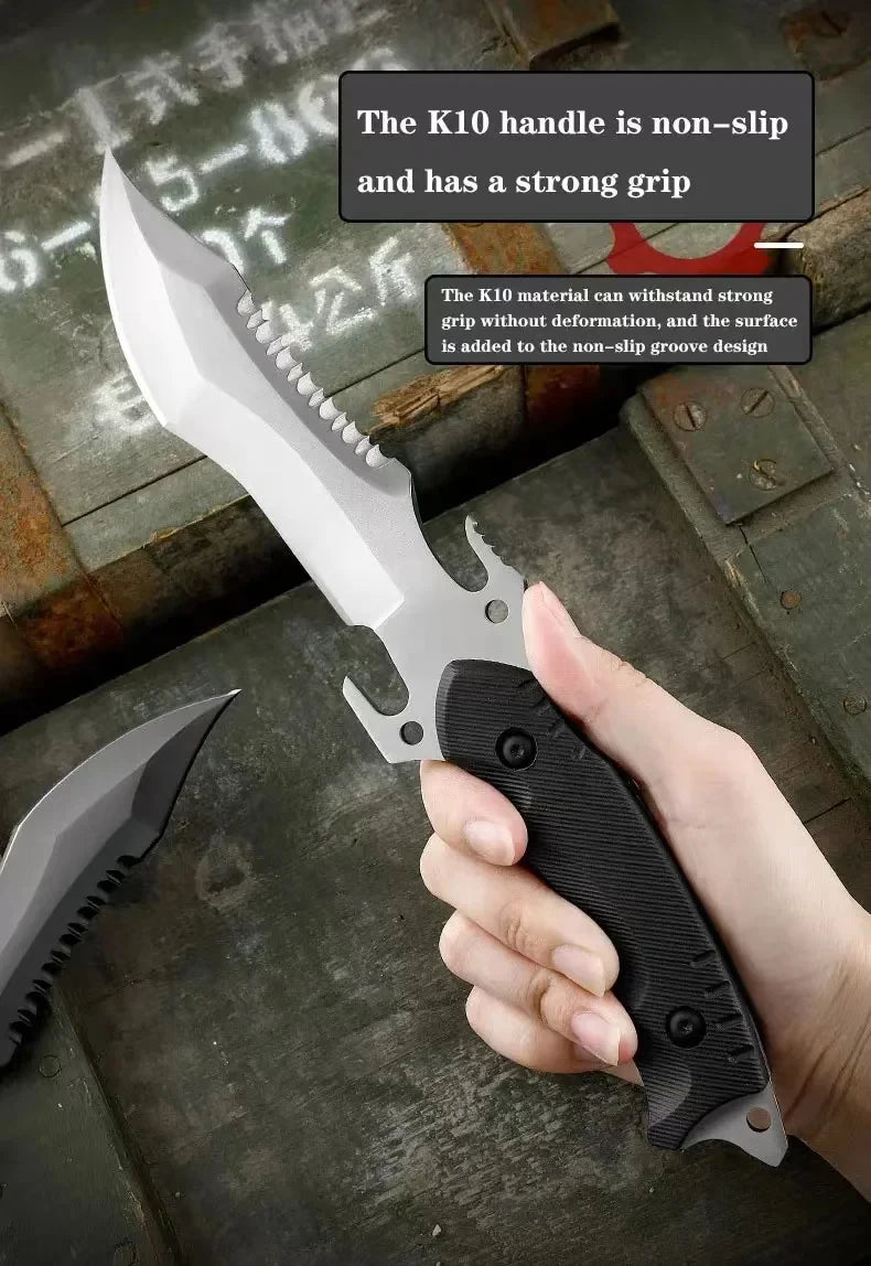 Portable High Hardness Survival Knife Straight Outdoor Tool Pocket Military Hunting Tactics Knife