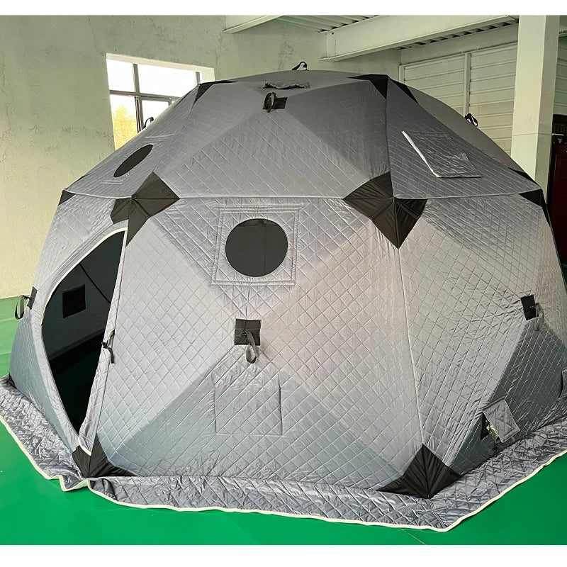 10 Person 4m 8 Side ThickNESS Insulation Winter Fishing Tent Outdoor Camping Party WindProof Sauna Carp Cube Shelter Ice Shelter