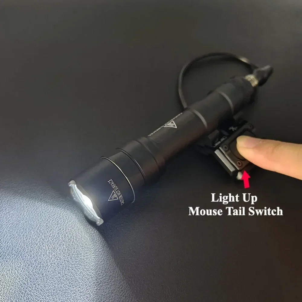 M300B M600B Tactical LED Strobe Flashlight Weapon Gun Light Fit MLOK 20MM Rail Scout Light with Switch for Outdoor Hunting