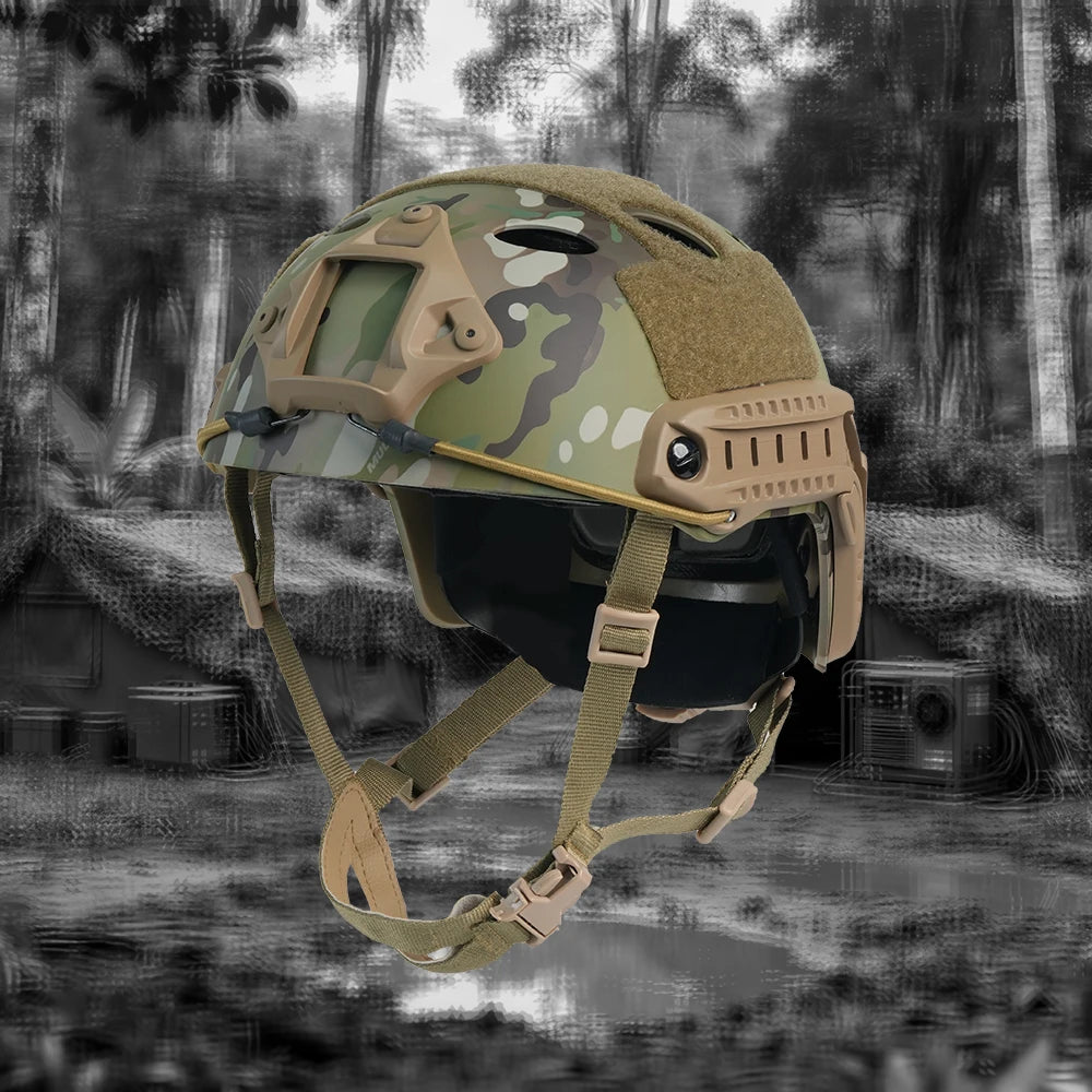 Military Helmet Kids Adults CS War Gaming Cosplay Outdoor Sports ABS Thickened Camouflage Army Helmet Head Protective Equipment