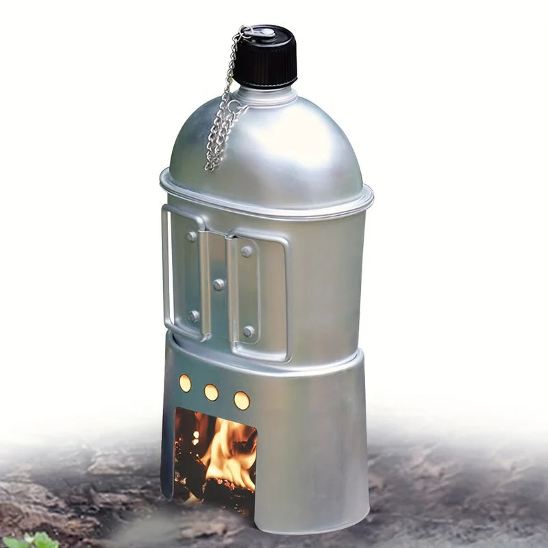 One Set, Aluminum Kettle Cup And Storage Bag, Portable Outdoor Sports Camping Hiking Water Bottle, Outdoor Supplies
