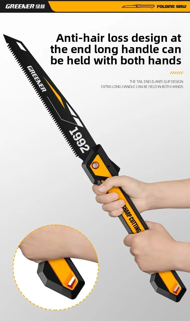 High Quality Manganese Steel Folding Hand Saw for Household Use and Outdoor Wood Sawing Perfect for Hand - held Manual Operation