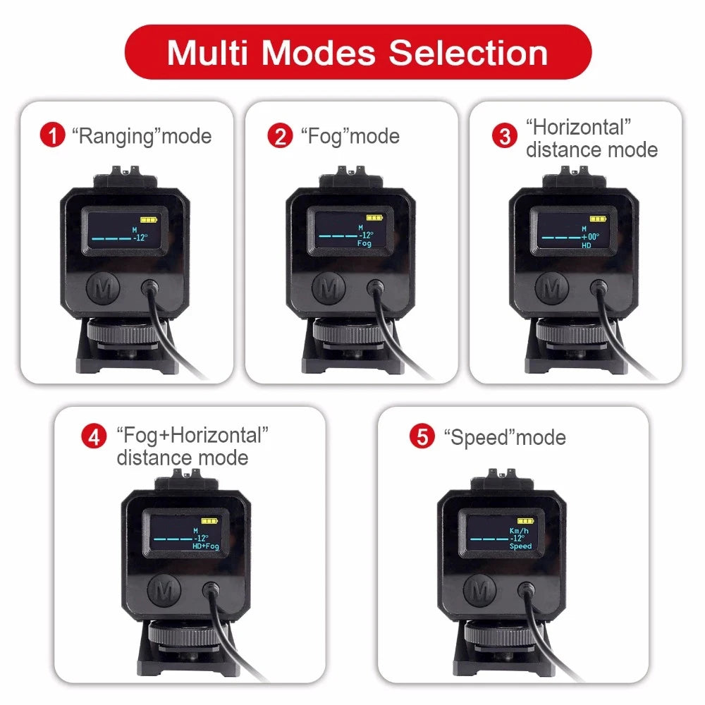 LE-032 Range Finder 1200M IP65 Waterproof Outdoor Realtime Tactical Mini Laser Rangefinder Hunting Scope Mountable For Aim Sight