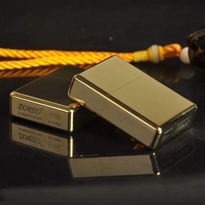 Zorro 912 Retro High End Waterproof Heavy duty Kerosine Lighter 3/5 Hinge Metal Petrol Lighter Men's Gift 150G