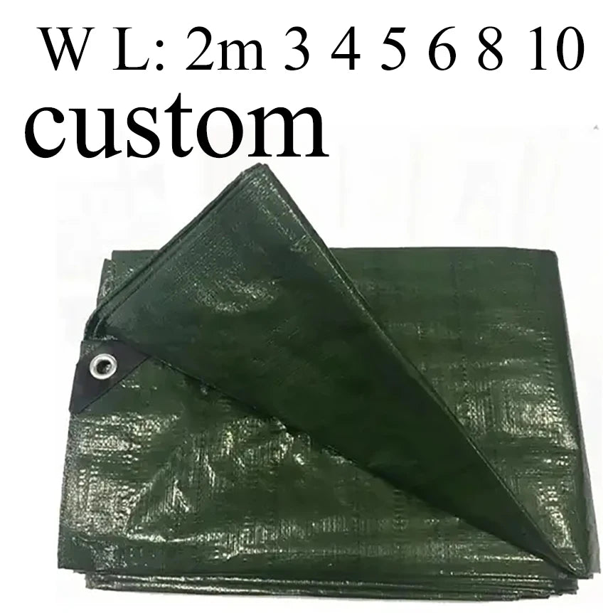 Custom Tarpaulin Waterproof 3*3 4m×4 5 6 8 10 20m Large Tarp Small Rain Shade Cover Outdoor Garden Boat Bike Awning Canopy Uv