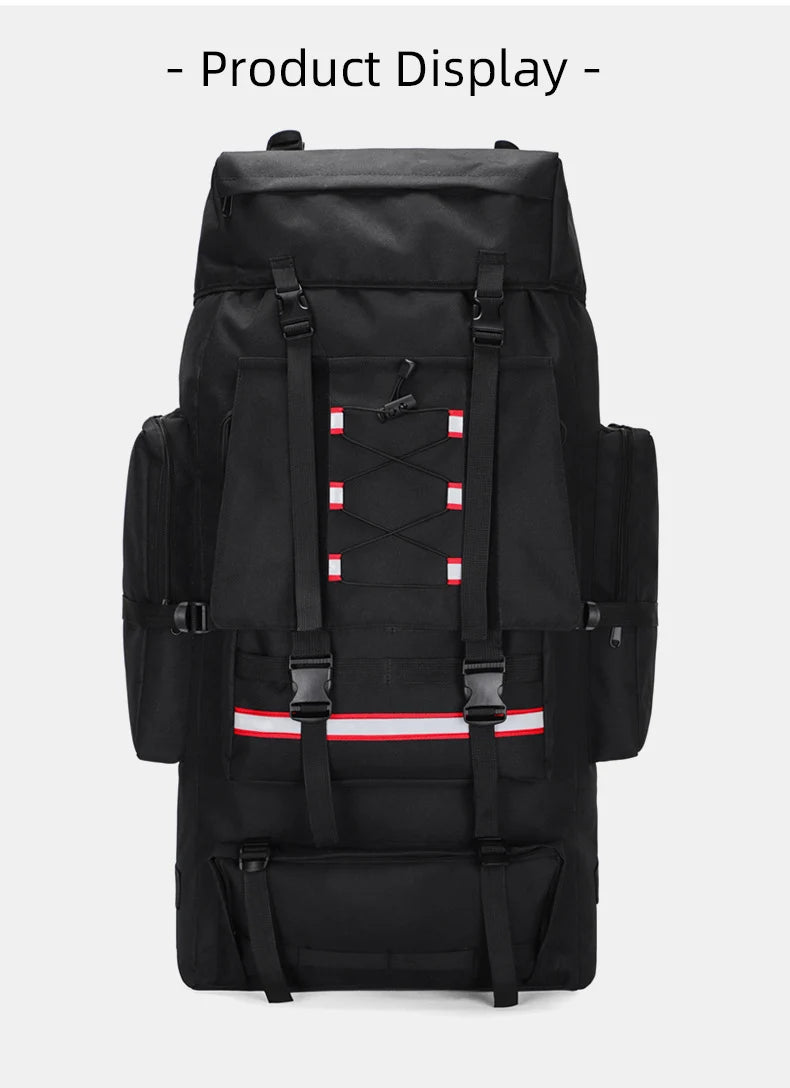 130L Hiking Camping Backpack Travel Large Luggage Bag Men Trekking Outdoor Sports Pack Molle Trekking Rucksack For Men Big Bag