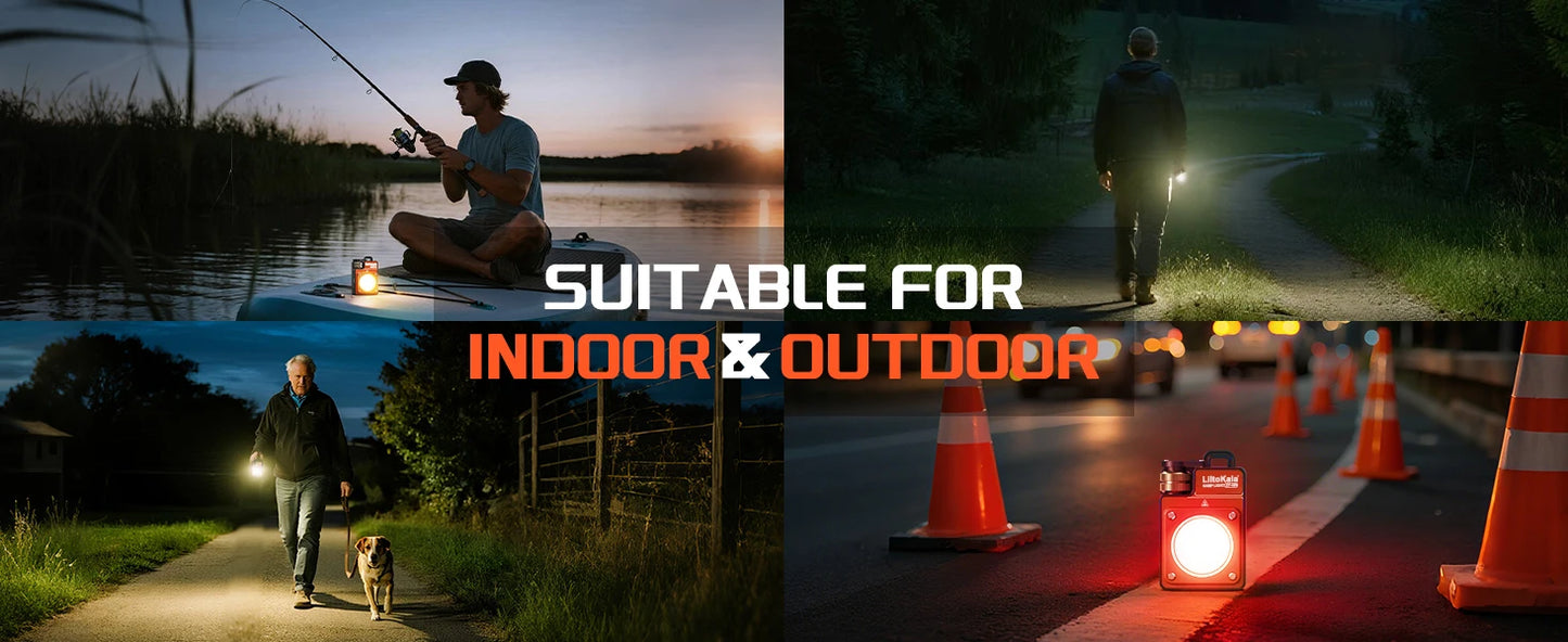 LiitoKala new keychain light 120-3500LM rechargeable flashlight multifunctional portable 3000mAh battery work light