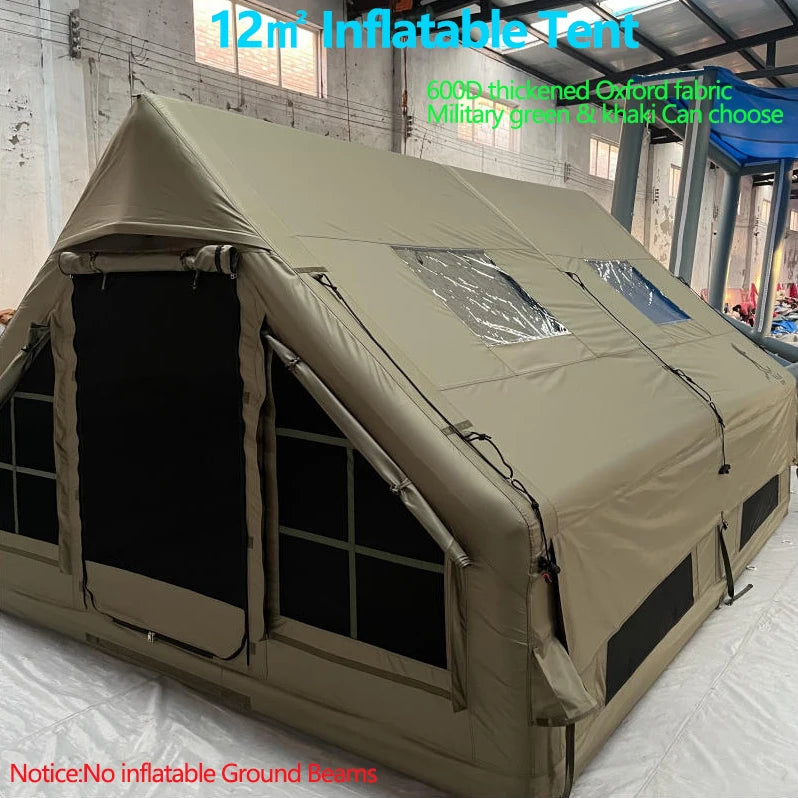 New Oxford Cloth 600D Khaki & Army Green Air-filled Tent for Professional Outdoor Camping Shelter Waterproof Durable Tents