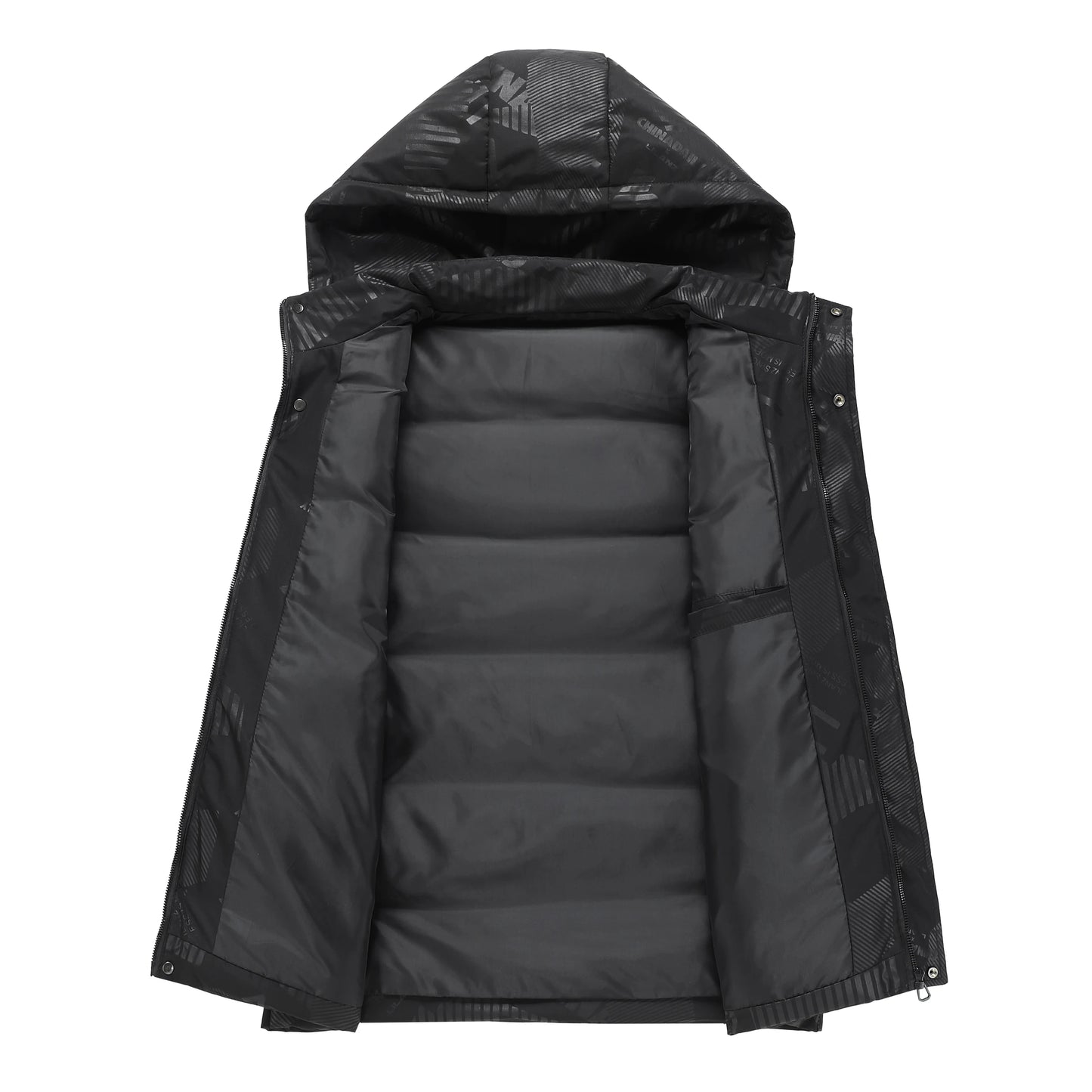 Outdoor Mens Trendy Detachable Hooded Vest Warm Down Cotton Vest Mens Winter Fashion Coat Workwear Vest Coat Thickened Waistcoat