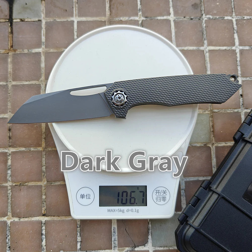 New Neutralizer JUFULE Made Titanium Handle Ceramic Bearing Pocket EDC Tool Kitchenware Hunt Camping 154CM Outdoor Folding Knife
