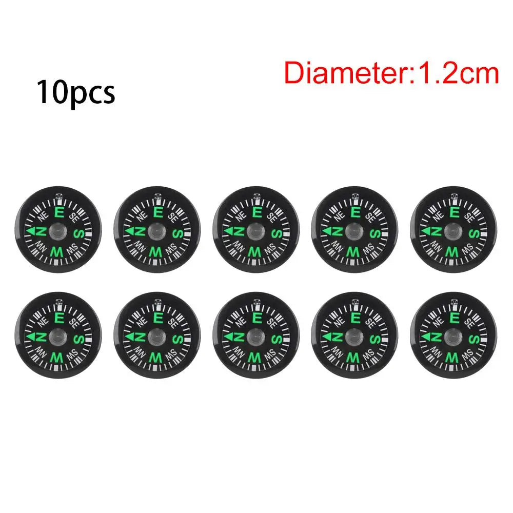 10pcs Mini Plastic North Navigation Survival Compasses Outdoora Accurate Compass Practical Guider Camping Hiking Tool