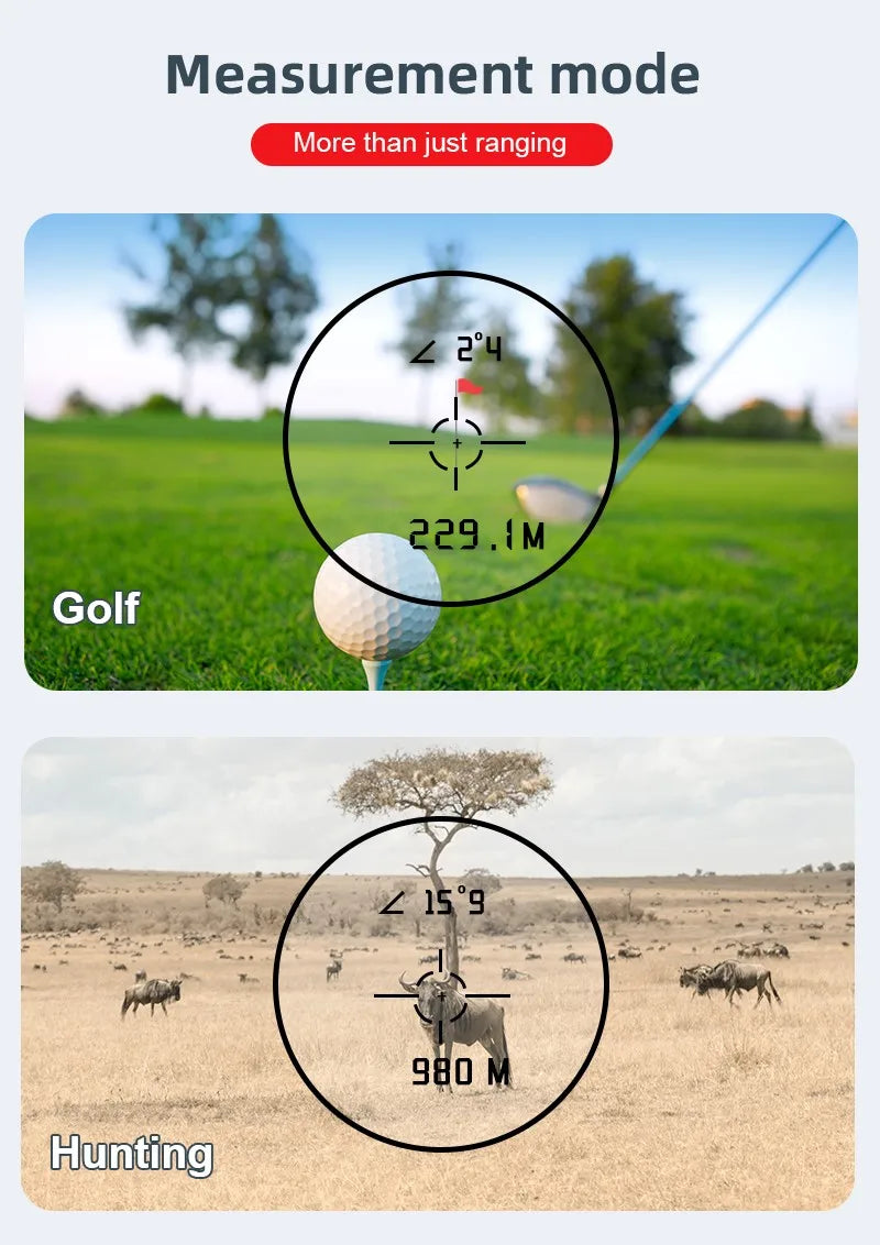 REVASRI 600M/Yard Golf Laser Rangefinder with Slope Compensation Flagpole Lock Vibration USB-C Rechargeable for Golfing