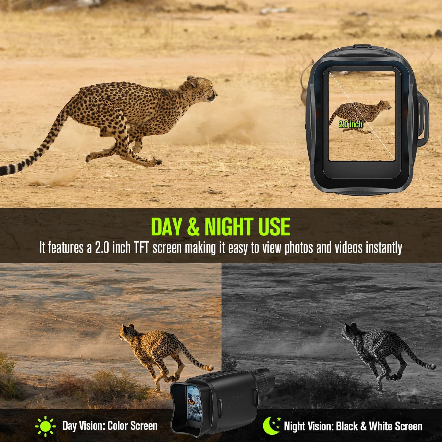 Monocular Night Vision Device 16X Digital Zoom 1080P HD Infrared Camera Hunting Telescope Outdoor Search Full Darkness 300m