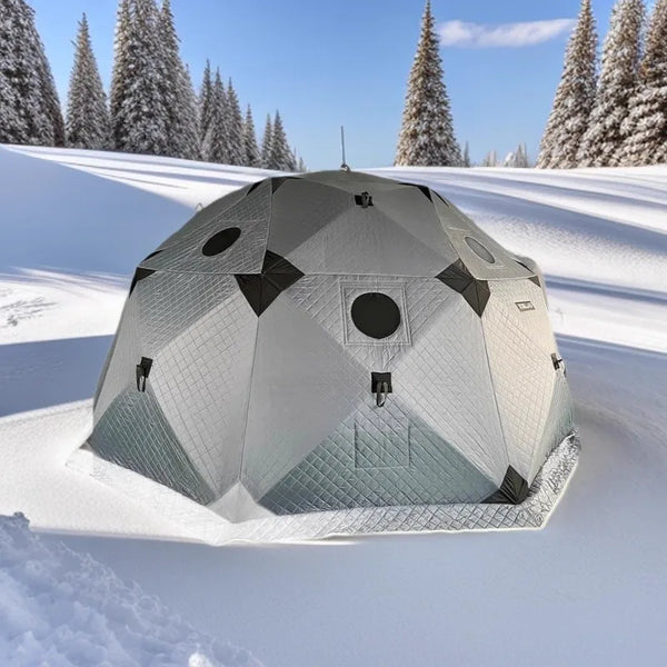 10 Person 4m 8 Side ThickNESS Insulation Winter Fishing Tent Outdoor Camping Party WindProof Sauna Carp Cube Shelter Ice Shelter