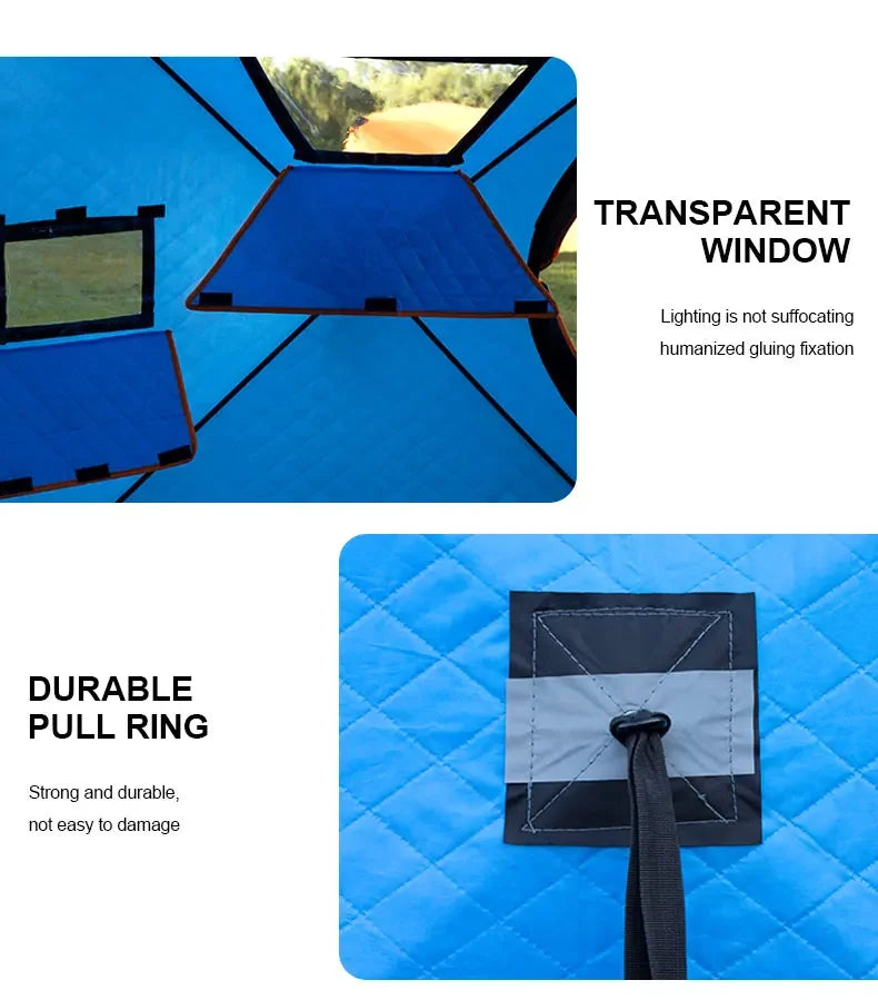 YOUSKY  Tents Outdoor Camping 3-4 Person Oxford Snow Tent Pop Up Travel Tent Ice Fishing Tents