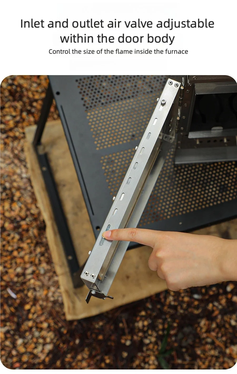 Stainless Steel Smokeless Fireplace Multifunctional Tent Firewood Stove Camping Firewood Stove Portable Heating Stove