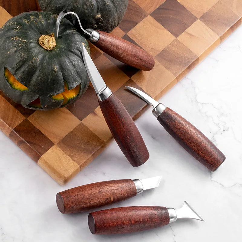 Hand Carving Knife Set for Pumpkin Carving Wood Spoon Sculpture Gift for Beginners Pros Christmas Children's Day