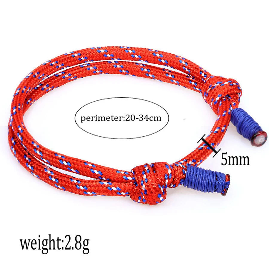 550 Paracord Rope Thread Knot Wrap Survival Bracelets Handmade Double Layer Emergency Outdoor Multipurpose Women Men Jewelry