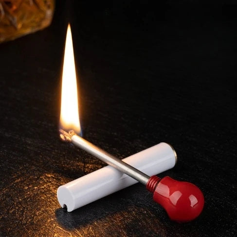 Match Lighter Creative Keychain Pendant Style Metal Waterproof Essential Outdoor Survival Igniter  Gadgets for Men