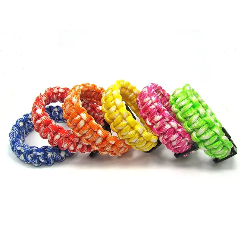 Men's New Outdoor Survival Paracord Bracelet For Men Camping Hiking Buckle Wristband Women Rope Bracelete Male Jewelry Gift