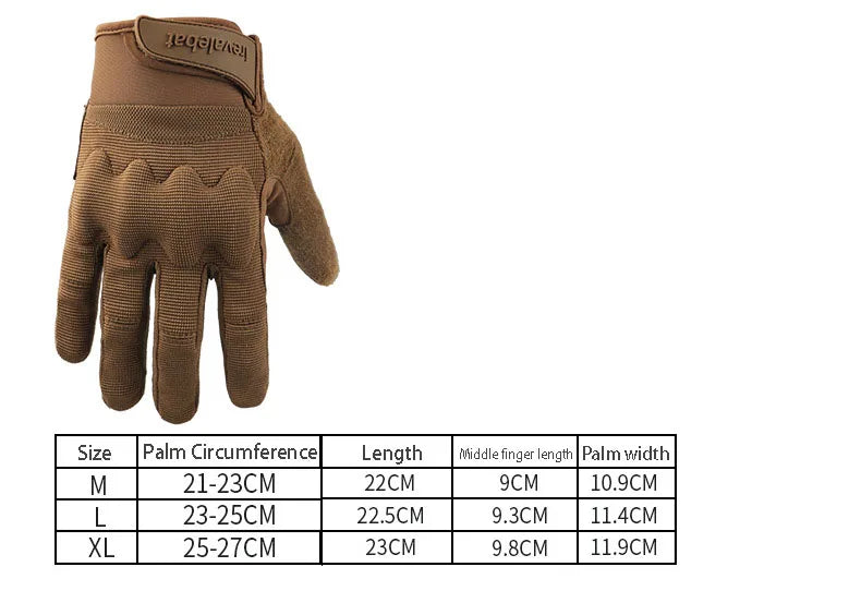 Men Tactical Gloves Touch Screen Cycling Sports Outdoor Motorcycle Riding Bike Running Outdoor Anti Slip Shock Absorption Gloves