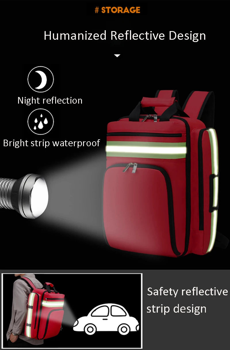 Disaster Relief Bag First Aid Kit Emergency Rescue Backpack Large Capacity Classified Storage Survival Kits Medical Organizer