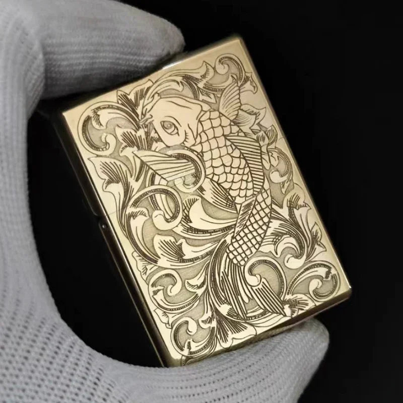 Zorro 912 Retro High End Waterproof Heavy duty Kerosine Lighter 3/5 Hinge Metal Petrol Lighter Men's Gift 150G