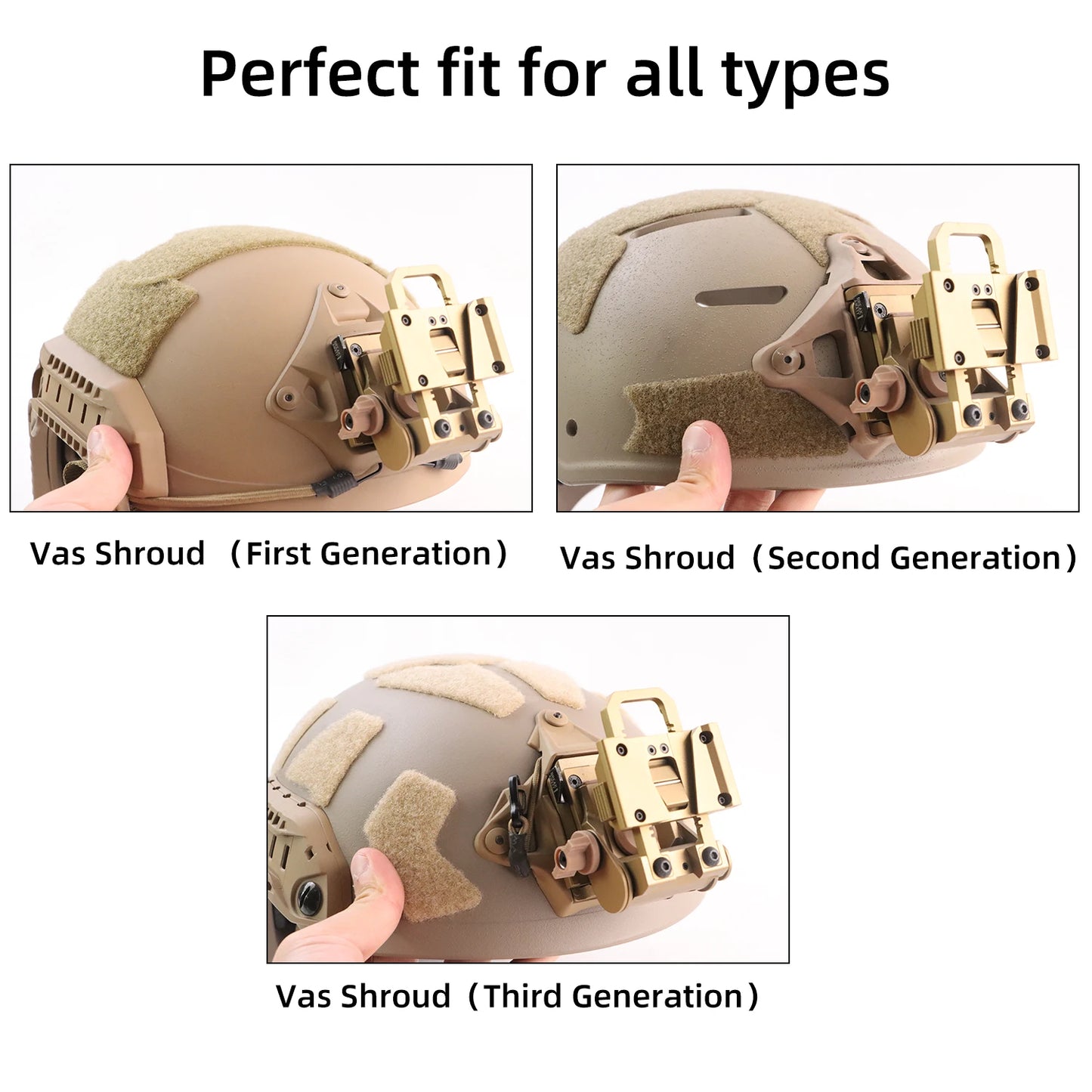 BOOIU Tactical Helmet Night Vision Mount for L4G24 PVS15/18 Metal Goggles Mount NVG Helmet Mount Helmet Combat Accessories