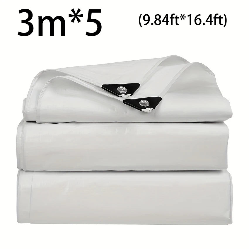 White Custom Large Tarp 3x5 6 8m*8 10 12 3 4x4 5m Outdoor Sun Shade Awning Waterproof Tarpaulin Uv Blocking Tent Camp Rain Cover