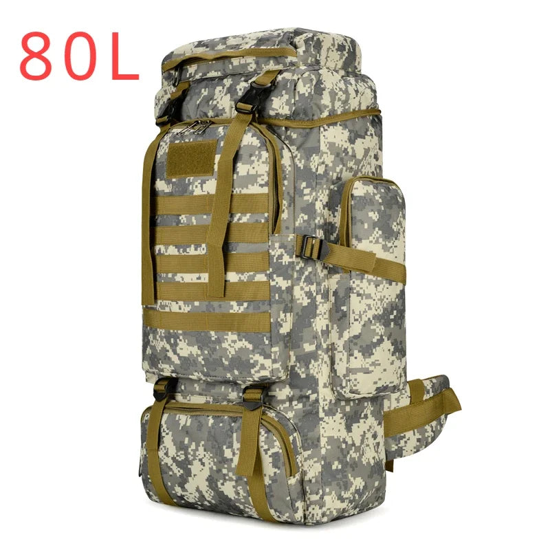 80L/100L  Mountaineering Bag Climb Bag Tactical Backpacks Large Backpack Outdoors Hiking Camping Travel Bags