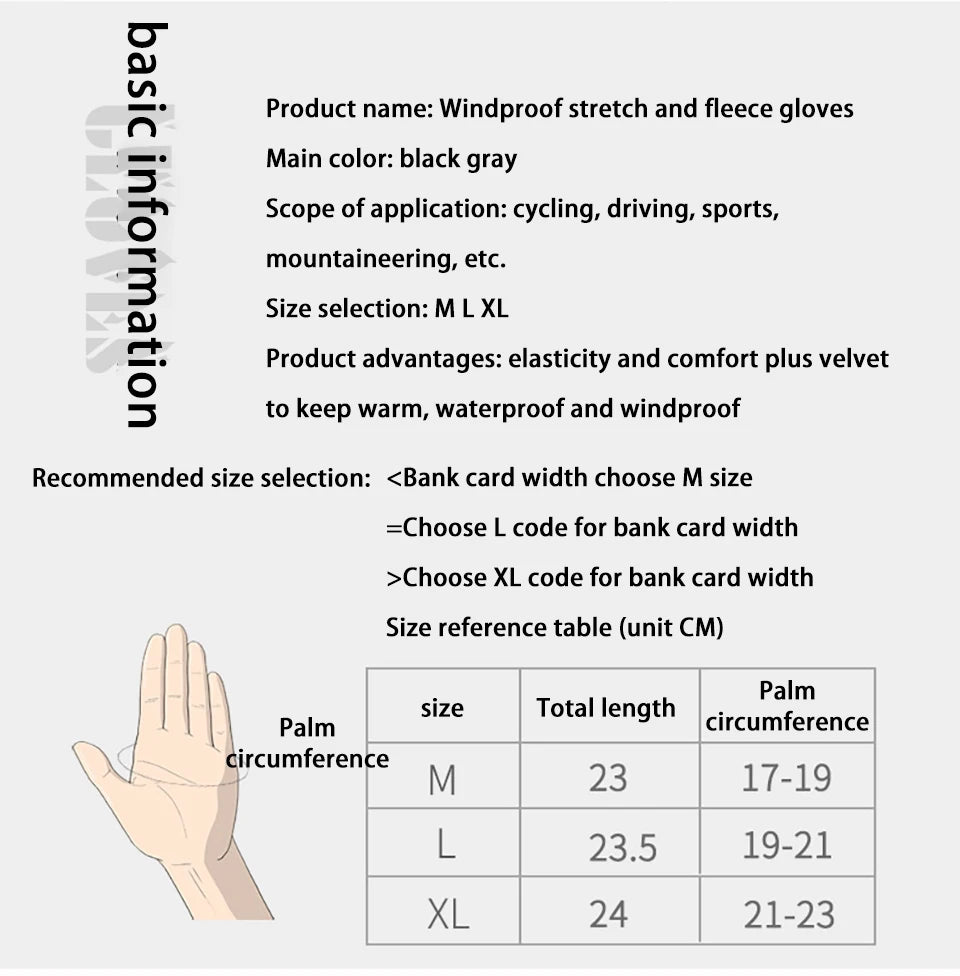 Winter Fishing Gloves Women Men Warm Cycling Protection Anti-Slip Glove for Fishing Touch Screen Two Fingers Cut Outdoor Angling
