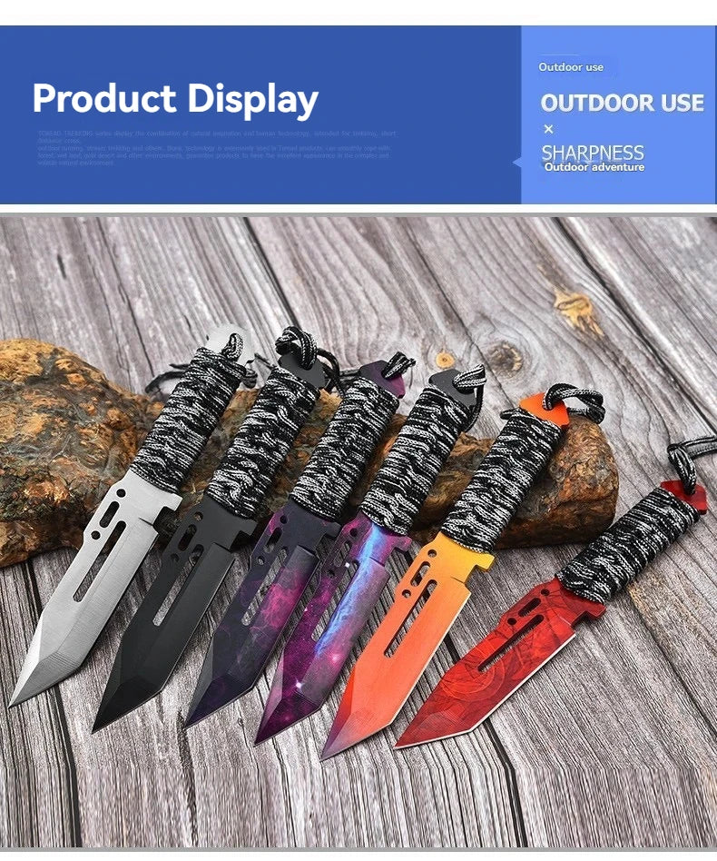 NEW Outdoor EDC Self-Defense Knife, Outdoor High Hardness Lifeguard Knife, Stainless Steel Knife for Camping Climbing