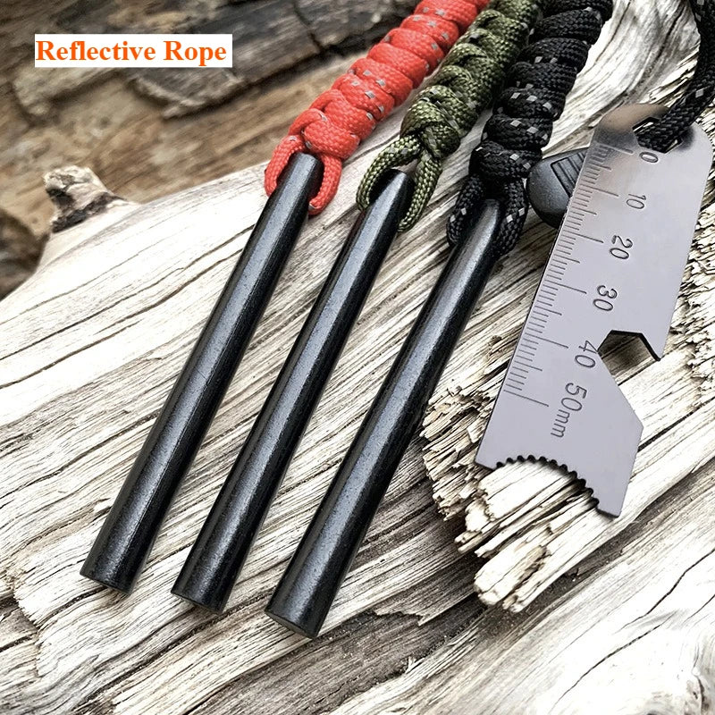 Bear Grylls Survival Fire Starter Magnesium Flint Rod Portable Emergency Firesteel Kit Lighters Smoking for Camping Hiking Tool