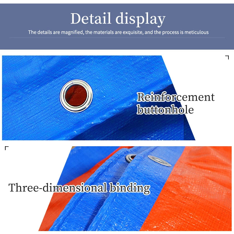 Waterproof Tarp Tarpaulin Awning Durable Rectangle Sun Shade Patio Sunrays Uv Block Rain Cover Camping Outdoor Facility Backyard