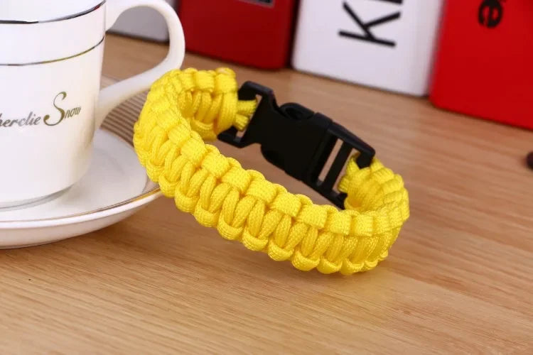 Men's New Outdoor Survival Paracord Bracelet For Men Camping Hiking Buckle Wristband Women Rope Bracelete Male Jewelry Gift