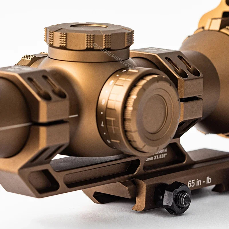 Tactical 6T SCOPE 1-6X24mm FFP First Focal Plane Riflescope DWLR6 Illuminated Reticle w/30mm ALPHA-MSR Cantilevered Mount