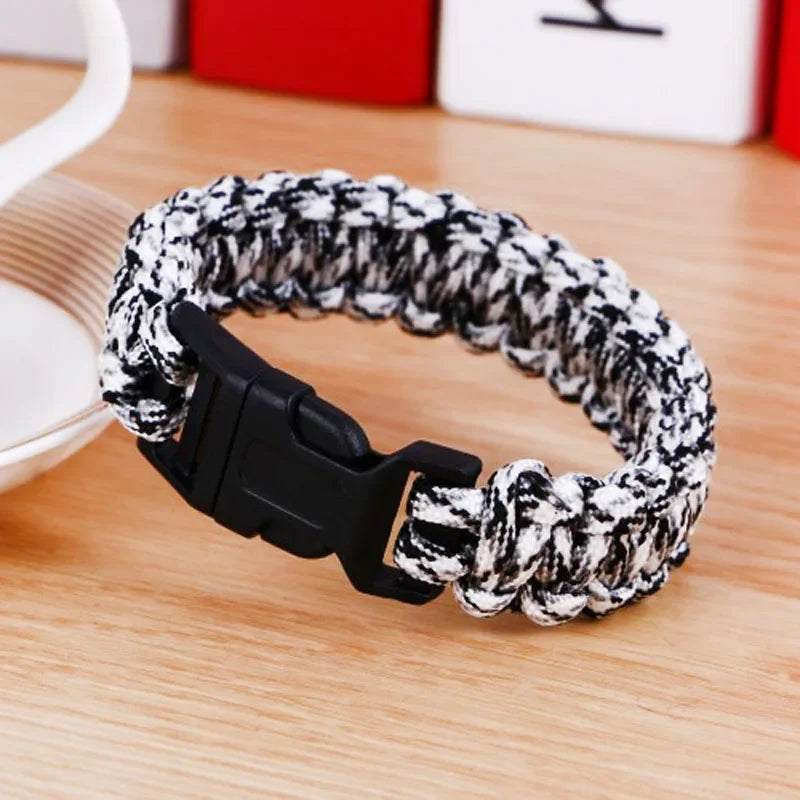 Men's New Outdoor Survival Paracord Bracelet For Men Camping Hiking Buckle Wristband Women Rope Bracelete Male Jewelry Gift